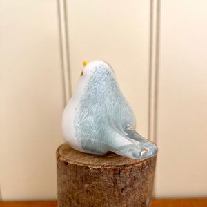 Glass Seagull  Bird Sculpture Ornament