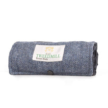 Load image into Gallery viewer, Tweedmill Walker Companion Picnic Rug Waterproof Backed - Blue Moon/Navy Small