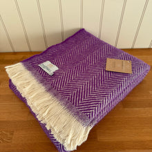 Load image into Gallery viewer, Tweedmill Recycled Wool Chevron Tibet Throw