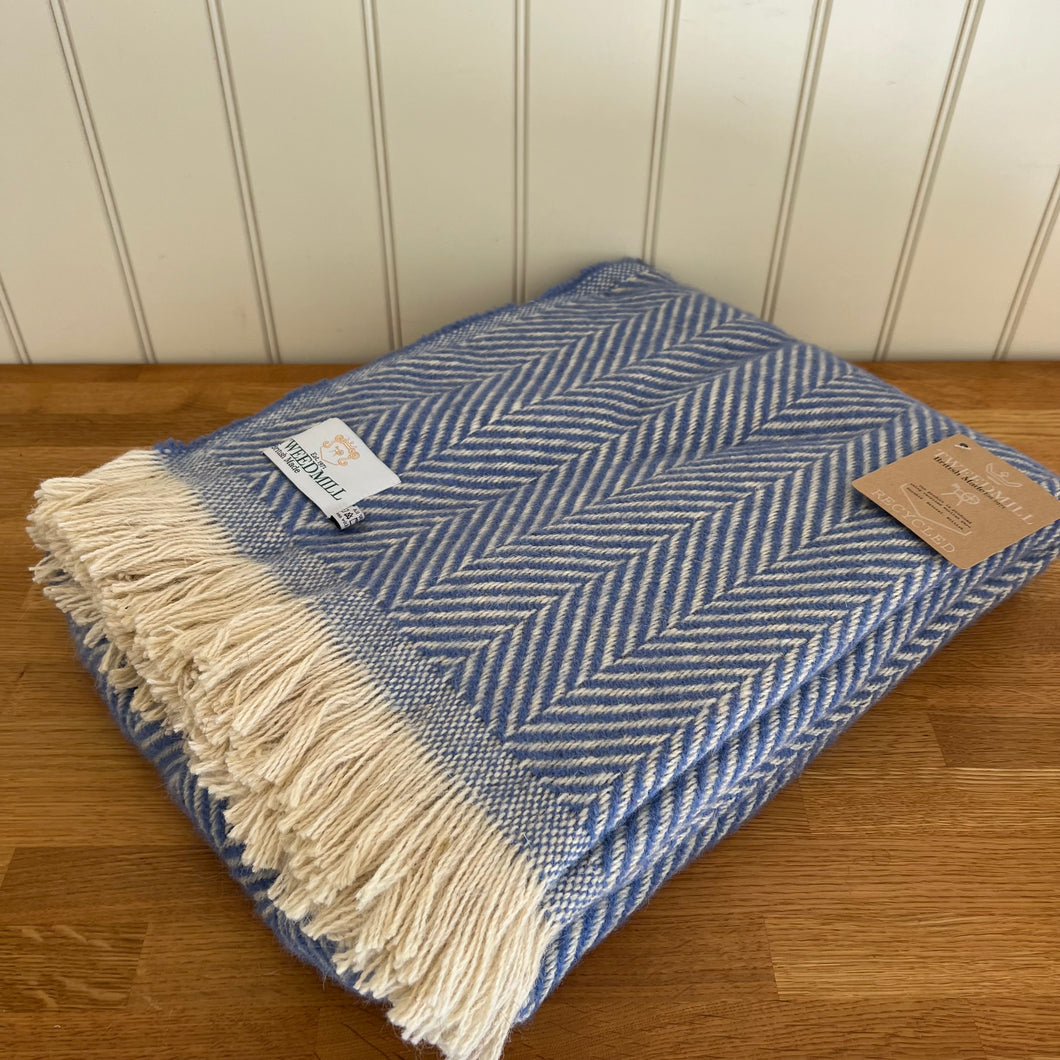 Tweedmill Recycled Wool Chevron Tibet Throw