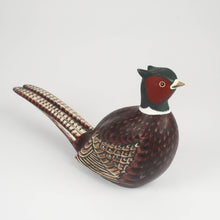 Load image into Gallery viewer, Hand Carved Wooden Pheasant Bird Figure by Archipelago