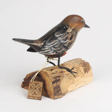 Load image into Gallery viewer, Hand Carved Wooden Dipper Bird on Driftwood by Archipelago