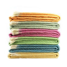 Load image into Gallery viewer, Recycled Wool Chevron Tibet Throw - assorted colours