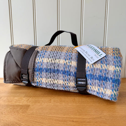 Tweedmill Recycled Picnic Blanket Rug Roll Waterproof Backing