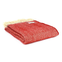 Load image into Gallery viewer, Recycled Wool Chevron Tibet Throw - assorted colours