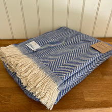 Load image into Gallery viewer, Tweedmill Recycled Wool Chevron Tibet Throw