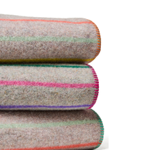 Load image into Gallery viewer, Recycled Random Stripe Blanket - assorted colours