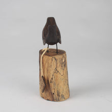 Load image into Gallery viewer, Hand Carved Wren on Stump by Archipelago