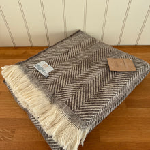 Load image into Gallery viewer, Tweedmill Recycled Wool Chevron Tibet Throw