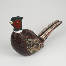 Load image into Gallery viewer, Hand Carved Wooden Pheasant Bird Figure by Archipelago
