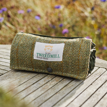 Load image into Gallery viewer, Walker Companion Picnic Rug: Tweed Herringbone Blue Moon