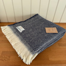 Load image into Gallery viewer, Tweedmill Recycled Wool Chevron Tibet Throw