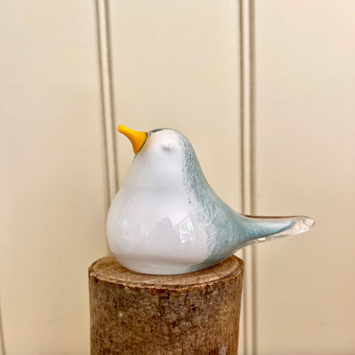 Glass Seagull  Bird Sculpture Ornament