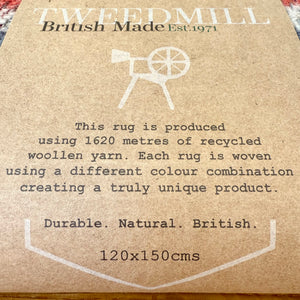 Tweedmill Recycled 100% Wool Throw/Rug/Picnic Blanket Small