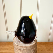 Load image into Gallery viewer, Glass Blackbird  Large Bird Sculpture Ornament