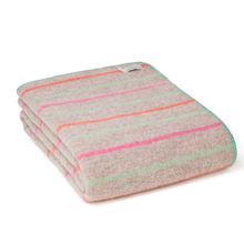 Load image into Gallery viewer, Recycled Random Stripe Blanket - assorted colours