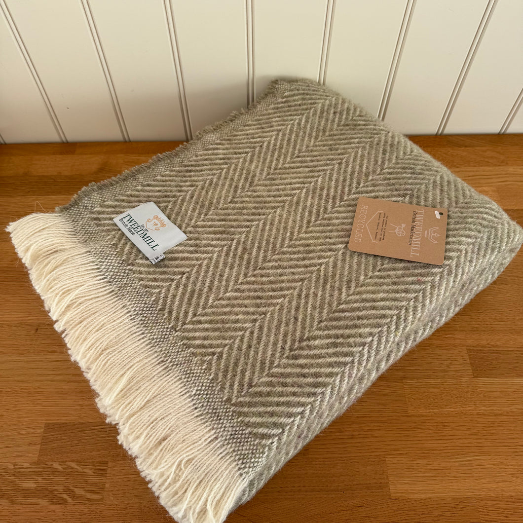 Tweedmill Recycled Wool Chevron Tibet Throw
