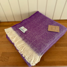 Load image into Gallery viewer, Tweedmill Recycled Wool Chevron Tibet Throw