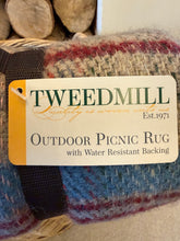 Load image into Gallery viewer, Tweedmill Recycled Picnic Blanket Rug Roll Waterproof Backing