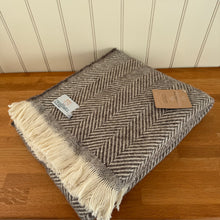Load image into Gallery viewer, Tweedmill Recycled Wool Chevron Tibet Throw