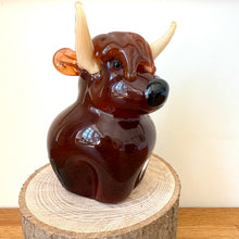 Load image into Gallery viewer, Highland Cow Glass Sculpture Ornament