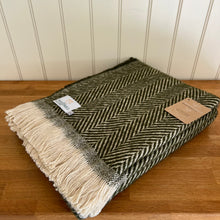 Load image into Gallery viewer, Tweedmill Recycled Wool Chevron Tibet Throw