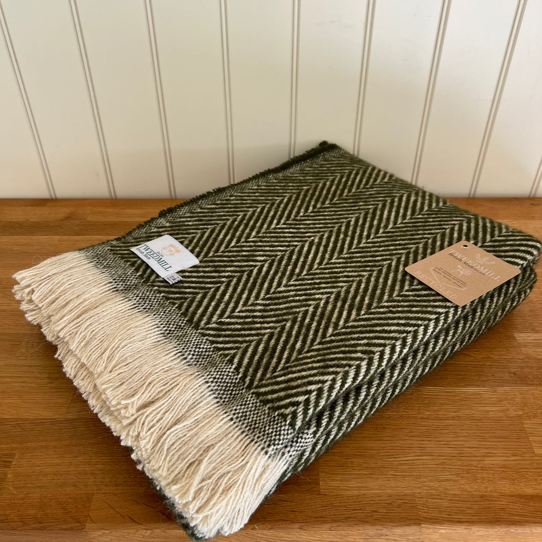 Tweedmill Recycled Wool Chevron Tibet Throw