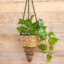 Load image into Gallery viewer, Artisan Hanging Plant Basket - Small Conical