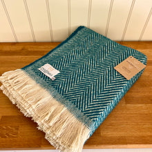 Load image into Gallery viewer, Tweedmill Recycled Wool Chevron Tibet Throw