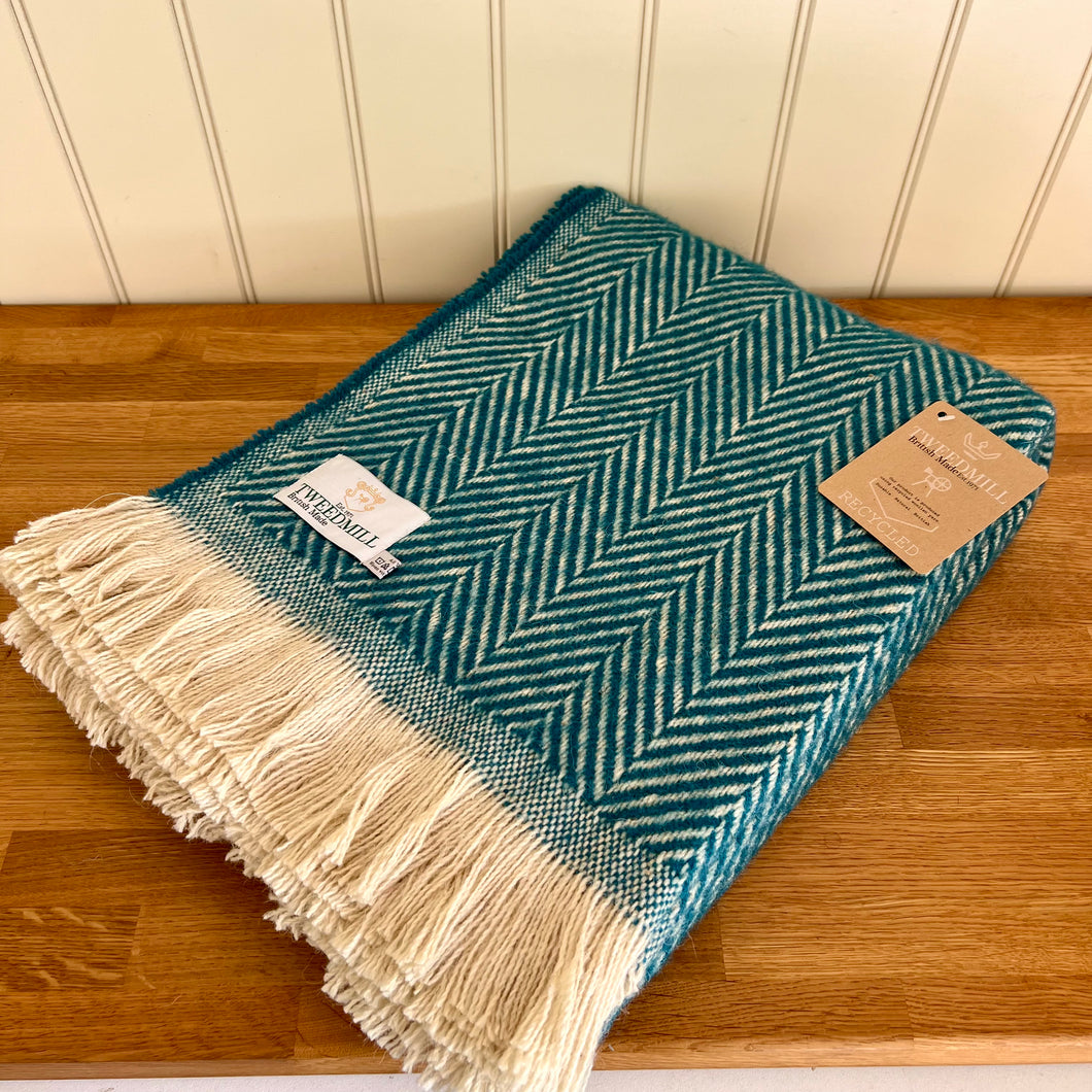 Tweedmill Recycled Wool Chevron Tibet Throw