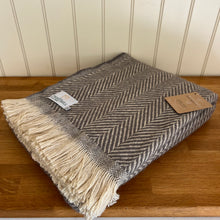 Load image into Gallery viewer, Tweedmill Recycled Wool Chevron Tibet Throw