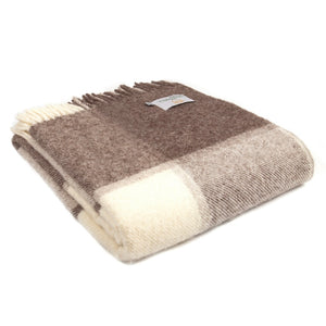 Tweedmill Block Check Throw - Jacob Blanket Pure New Wool