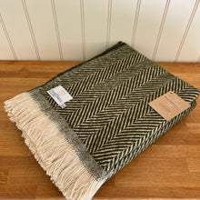 Load image into Gallery viewer, Tweedmill Recycled Wool Chevron Tibet Throw