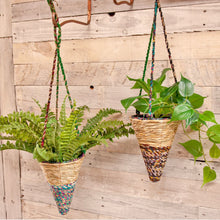 Load image into Gallery viewer, Artisan Hanging Plant Basket - Small Conical