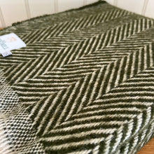 Load image into Gallery viewer, Tweedmill Recycled Wool Chevron Tibet Throw