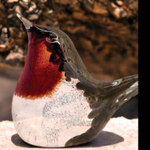 Load image into Gallery viewer, Memorial Glass Robin Bird Sculpture For Julie