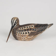 Load image into Gallery viewer, Hand Carved Sitting Wooden Snipe Bird by Archipelago