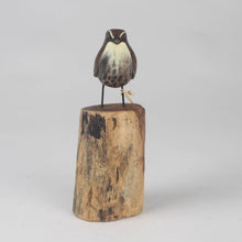 Load image into Gallery viewer, Hand Carved Wren on Stump by Archipelago