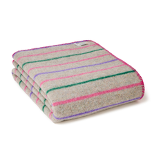 Load image into Gallery viewer, Recycled Random Stripe Blanket - assorted colours