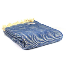 Load image into Gallery viewer, Recycled Wool Chevron Tibet Throw - assorted colours