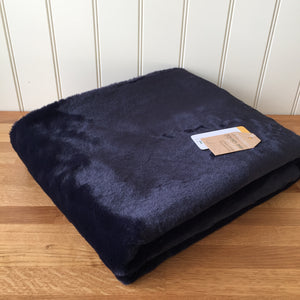 Tweedmill Faux Fur Throw/Suede Back - Blackberry/Charcoal