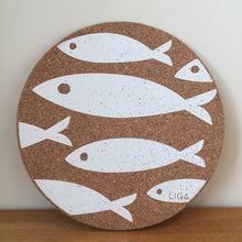 Load image into Gallery viewer, Cork White Fish Placemat Set Of 4