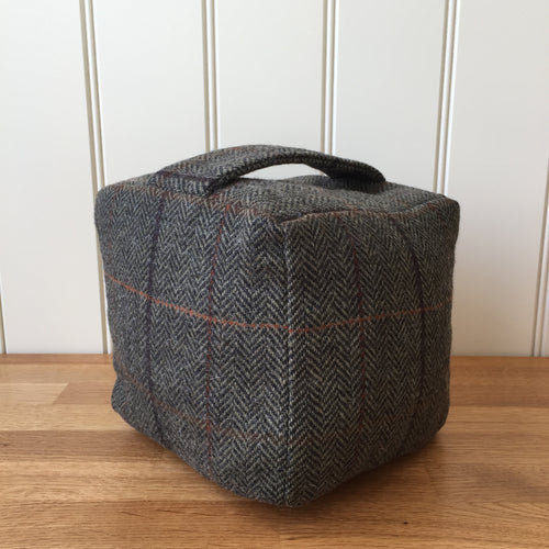 Tweedmill Tweed Square Door Stop - Tweed/Chocolate