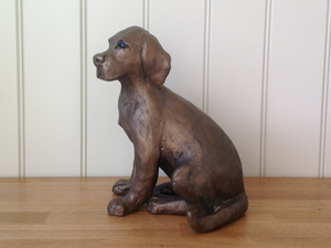 Toto Labrador Puppy Bronze Frith Sculpture By Paul Jenkins