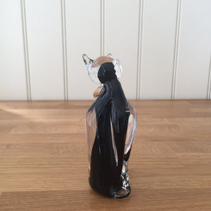 Svaja Katy Kitten Black Glass Ornament Paperweight