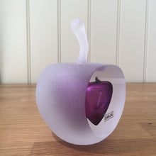 Load image into Gallery viewer, Svaja Forbidden Fruit Paperweight Violet Frosted Glass Ornament