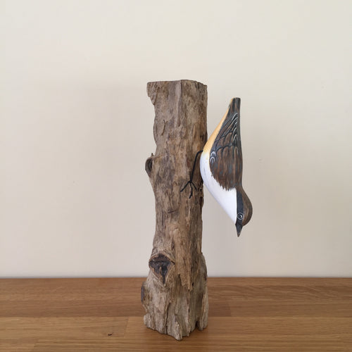 Archipelago Nuthatch Wood Carving