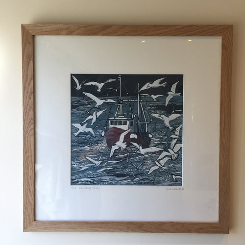 ORIGINAL REDUCTION LINO CUT ART 