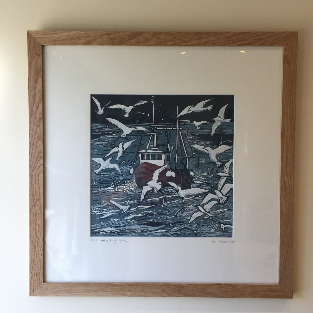 ORIGINAL REDUCTION LINO CUT ART 