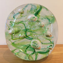 Load image into Gallery viewer, Teign Valley Glass Green Nebula  Paperweight